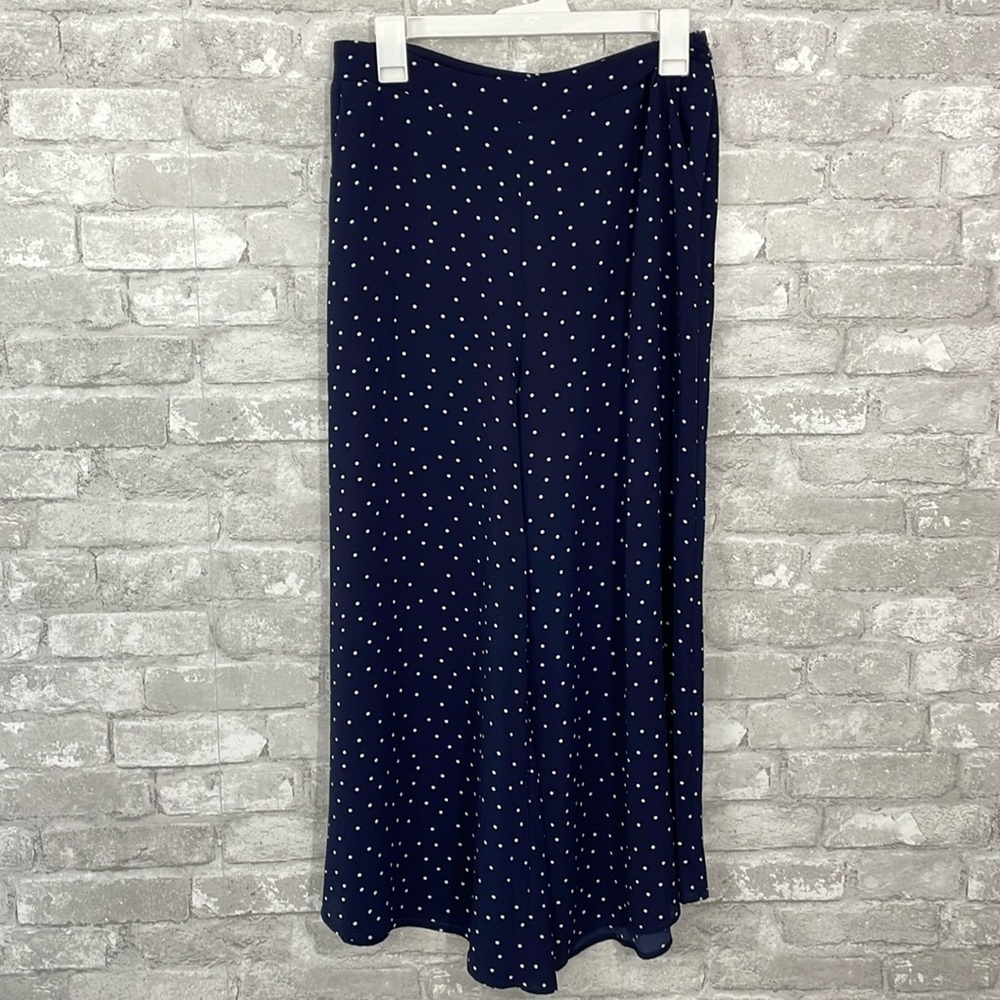 Day to Day Blu pepper Polka Dot Wide Leg Pants